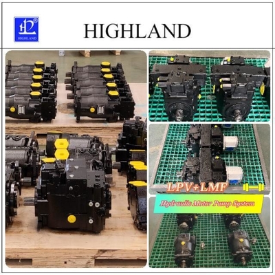 Sistema de bomba de motor de ferro fundido de 149 kW em caixa de compensado componentes hidráulicos carregamento manual