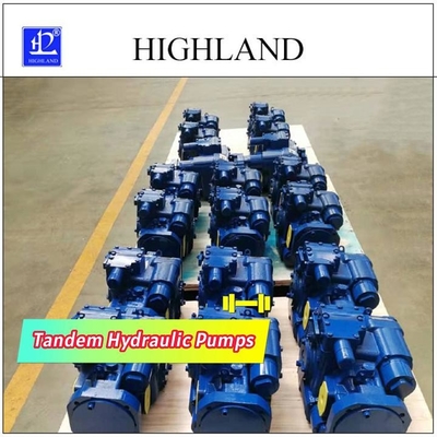 2500r/Min Rated Speed Tandem Hydraulic bombeia com controle 110cc/R+110cc/R da pressão e de fluxo