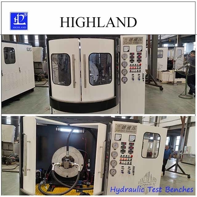 Sistema de ensaio de equipamento hidráulico fiável para plataformas de perfuração rotativas taxa de fluxo 380 L/min