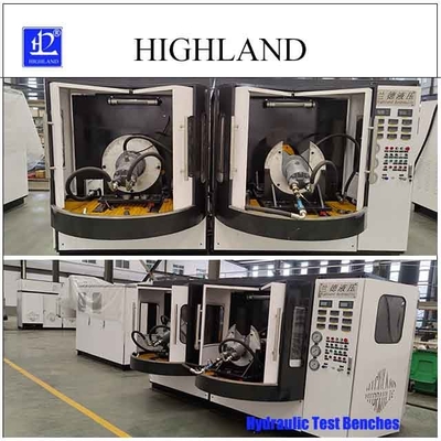 Bancos de ensaio hidráulicos de 110 kW para ensaios de bombas e motores com configuração modular