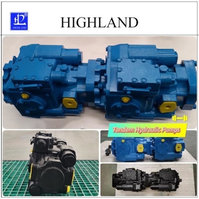 Recolhedora Tandem Bombas hidráulicas Componentes de ferro fundido preto-azul